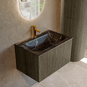 Mondiaz Kurve-dlux 70cm badmeubel shadow met 1 lade en wastafel big small midden 1 kraangat lava