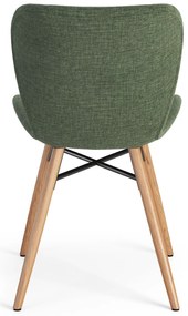ALTEA Groen (stof Rio 140)/poten natuur eiken – MODERNE STOEL VOOR WOONKAMER/EETKAMER/KEUKEN/KANTOOR