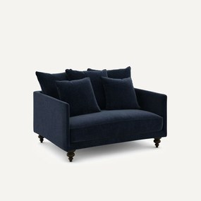 2-zits compacte bank in chenille fluweel, Lazare