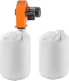 VEVOR stofafzuigsysteem, wandmontage, 1 pk, 951,45 m³/u, stofafzuiger voor houtbewerking met stofzak van 2,5 micron en 79,5 l, spaanafzuigsysteem voor houtbewerking/werkplaatsen, industriële fabrieken