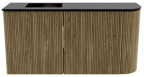 Mondiaz Joya 80cm toiletmeubel ronding rechts dusk met wastafel faye links zonder kraangat urban