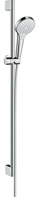 Hansgrohe Croma Select S Vario glijstangset met Croma Select S Vario handdouche 90cm met Isiflex`B doucheslang 160cm wit/chroom 26572400