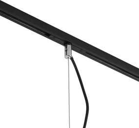 Design hanglamp donker chroom voor railsysteem 1-fase - Slimline Sara