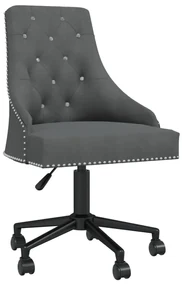 vidaXL Eetkamerstoelen draaibaar 2 st fluweel donkergrijs