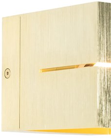 Moderne wandlamp goud 9,7 cm - Transfer Groove