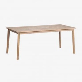 Rechthoekige Tuin Tafel Van Acaciahout Kaela Lichte Acaciekleur & 220 X 100 Cm - Sklum