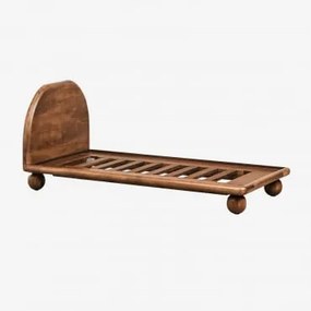 Bicheno Mangohouten Bed Donker Handvat Hout & 90 X 190 Cm & Zonder Matras - Sklum
