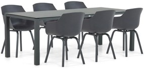 Tuinset 6 personen 220 cm Kunststof Grijs Lifestyle Garden Furniture Salina/Mateo