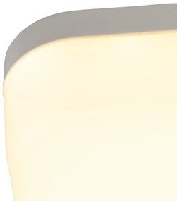 Buitenlamp Moderne plafondlamp vierkant incl. LED - Plater Modern IP65 Buitenverlichting Lamp