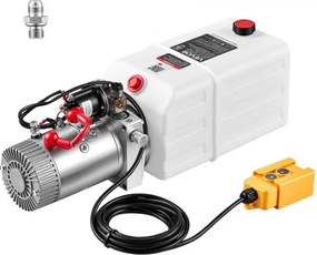 VEVOR hydraulische krachtbron, hydraulische pomp 1600 W 7 Qt 3,4 L/min, enkelwerkend, voor laadkleppen, schaarheftafels, baktransportbanden, overdrukbeveiliging 22 MPa, overdrukventiel, handmatige regelaar, horizontale montage