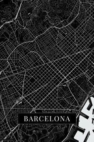 Kaart Barcelona black