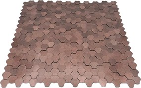 Zelfklevende Mozaïektegels Metaal | Driepas 3D Koper | 30,5×29,6 cm | Keuken, Bad &amp; WC