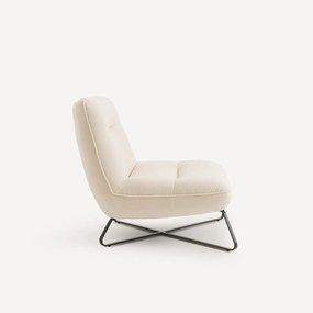 Fauteuil in chenille stof, HELMA