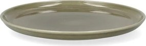 Ontbijtbord, reactieve glazuur, steengoed, olijfgroen, Ø22 cm