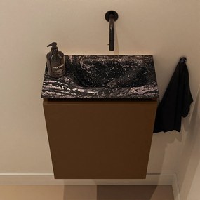 Mondiaz Ture DLux toiletmeubel 40cm rust met wastafel lava rechts zonder kraangat