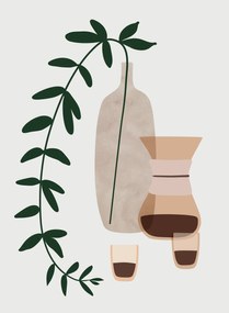 Ilustratie Boho coffee for two, Blursbyai, (30 x 40 cm)