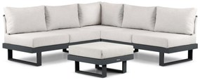 Hoek loungeset 5 personen Aluminium Grijs Lifestyle Garden Furniture Lorenzo