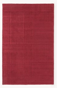 Handgetuft wollen vloerkleed Alexia met geometrisch patroon