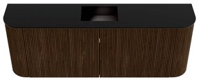 Mondiaz Joya 115cm toiletmeubel ronding links/rechts walnut met wastafel faye midden 1 kraangat urban