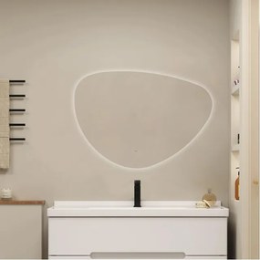 Saniclass Organic Spiegel Sim - 120x80cm - verlichting - spiegelverwarming - horizontaal/verticaal - organisch PM-01