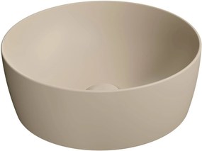 Ben Stilo ronde waskom Ø40x14cm keramiek mat beige