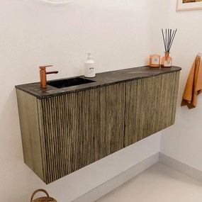 Mondiaz Joya DLux 110cm toiletmeubel ronding rechts dusk met wastafel faye links 1 kraangat lava