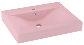 vidaXL Wastafel met kraangat 60x46 cm keramiek matroze