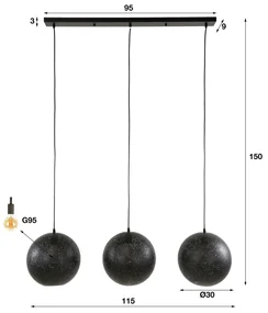 Hanglamp Metalen Bollen