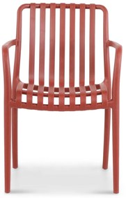 Tuinset 4 personen 160 cm Kunststof Rood Domani Furniture Vento/Weston