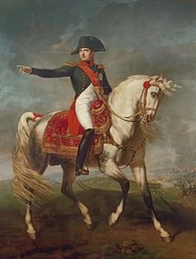 Joseph Chabord - Kunstdruk Equestrian Portrait of Napoleon I (1769-1821) 1810, (30 x 40 cm)