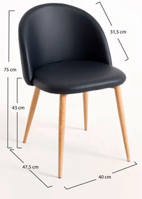 Vint kunstleren stoel