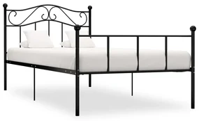 vidaXL Bedframe metaal zwart 100x200 cm