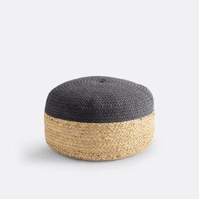 Bicolor poef in jute Popayan