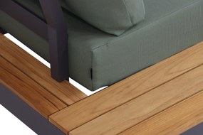 Loungeset 6 personen Aluminium/Teak Grijs Lifestyle Garden Furniture Vittoria