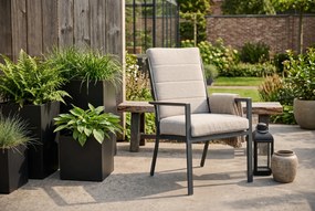 Tuinset 6 personen 217 cm Aluminium Grijs Lifestyle Garden Furniture Lecce/Young