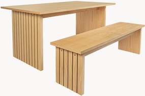 Houten eettafel Stripe