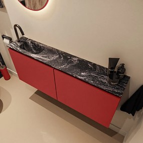 Mondiaz Ture DLux toiletmeubel 120cm fire met wastafel lava links met kraangat