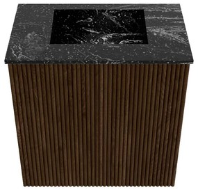 Mondiaz Joya DLux 40cm toiletmeubel walnut met wastafel faye midden zonder kraangat lava