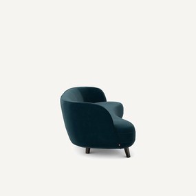 Bank in fluweel, 5-zit, Rosebury design E. Gallina