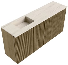Mondiaz Joya DLux 90cm toiletmeubel dusk met wastafel faye links 1 kraangat meli