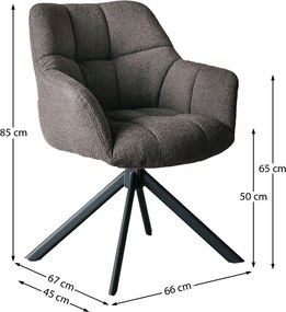 Draaibare Eetkamerstoel Donkerbruin