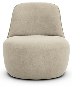 Draaifauteuil van linnenfluweel, Rosebury, ontwerp Emmanuel Gallina