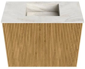 Mondiaz Joya DLux 50cm toiletmeubel oak met wastafel faye midden zonder kraangat ostra