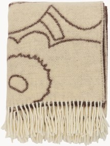 Dubbelzijdige plaid Unikko met franjes
