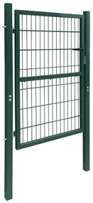 vidaXL Poort dubbelstaafmat (enkel) 106x170 cm groen