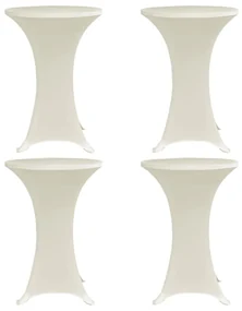vidaXL Statafelhoes 4 st stretch Ø60 cm crème