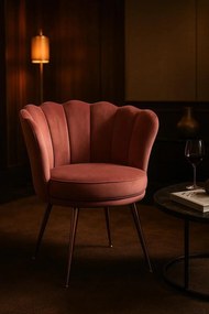 Dunsa stoel van goudfluweel