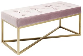 Kare Design Crossover Fluwelen Halbankje Roze 90 Cm
