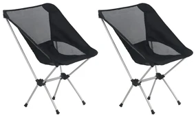 vidaXL Campingstoelen 2 st met draagtas 54x50x65 cm aluminium