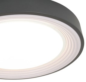 Moderne plafondlamp grijs met wit 38cm incl. LED dimbaar - Kanton Modern rond Binnenverlichting Lamp